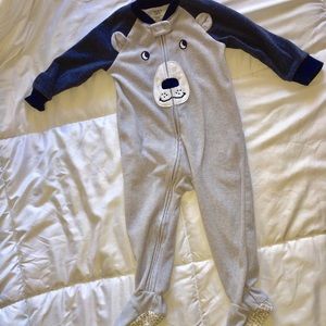 Carter's Fleece Zip Up Grip Footed Pajamas
